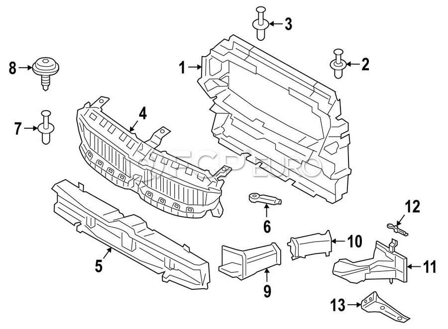 BMW Radiator Support Air Duct - Genuine BMW 51747459157 | FCP Euro