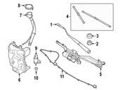 BMW Windshield Wiper Arm - Genuine BMW 61617453958