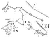 BMW Windshield Wiper Arm - Genuine BMW 61619463866