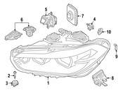BMW Headlight - Genuine BMW 63115A23585