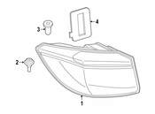 BMW Tail Light Assembly - Genuine BMW 63217314862