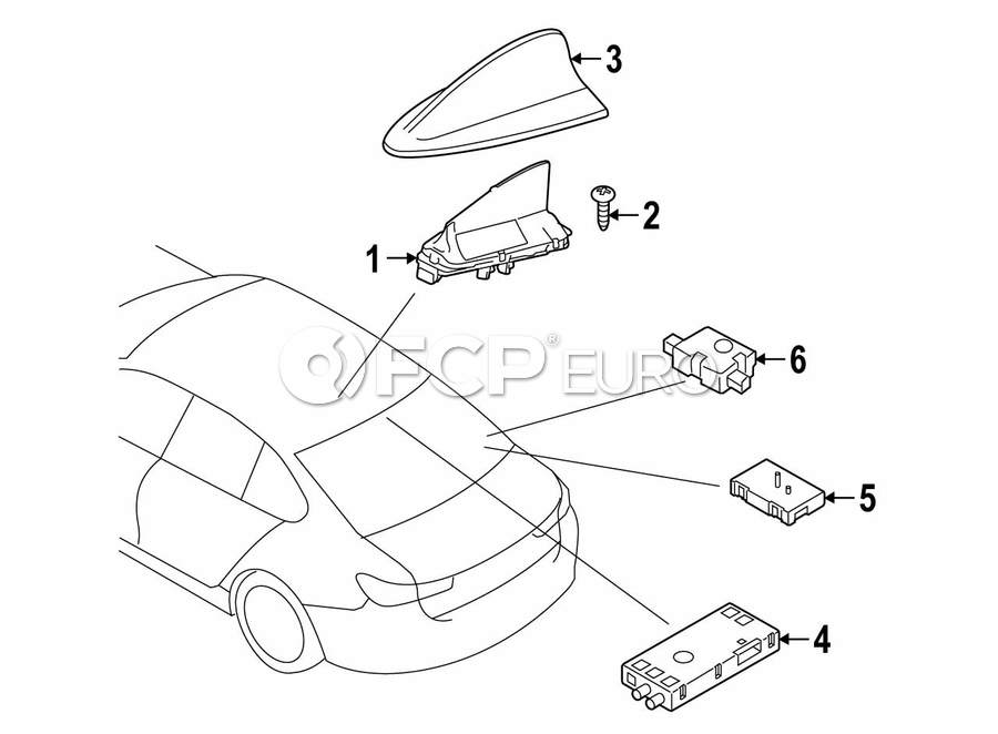 BMW Radio Antenna Assembly Genuine BMW 65209303037 FCP Euro