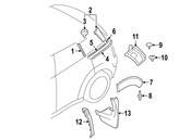 Mini Body C-Pillar Molding - Genuine Mini 51137390189