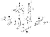 BMW Body A-Pillar Trim Panel - Genuine BMW 51433414779