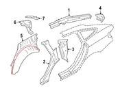BMW Body C-Pillar Reinforcement - Genuine BMW 41007390169