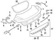 BMW Deck Lid Hinge - Genuine BMW 41007453772