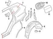 BMW Body C-Pillar Reinforcement - Genuine BMW 41009492942