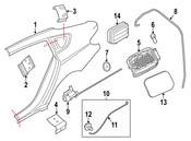 BMW Body C-Pillar Reinforcement - Genuine BMW 41217275600