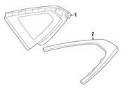 BMW Quarter Panel Reveal Molding - Genuine BMW 51375B51C49