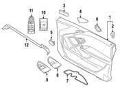 BMW Door Lock Knob Bezel - Genuine BMW 51417393772