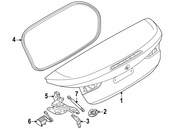 BMW Deck Lid Bracket - Genuine BMW 51249465595