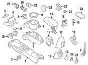MINI Console Trim Panel Bracket - Genuine MINI 51169801477