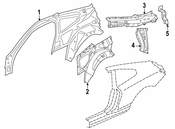BMW Body C-Pillar Reinforcement - Genuine BMW 41009879822