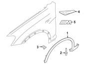 BMW Fender Molding - Genuine BMW 51117419889