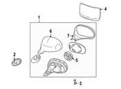 BMW Door Mirror Glass - Genuine BMW 51168240904