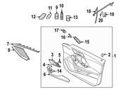 BMW Interior Door Handle Screw Cap - Genuine BMW 51427949580