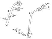 BMW Seat Belt Lap and Shoulder Belt Bracket - Genuine BMW 72117489632