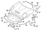 Mini Hood Hinge - Genuine Mini 41007438920