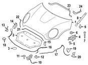 Mini Hood Hinge - Genuine Mini 41007449379