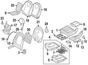 MINI Seat Cushion Foam - Genuine MINI 52109179902