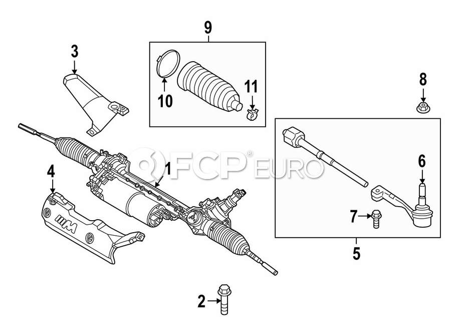 BMW Steering Tie Rod Assembly - Genuine BMW 32105B5F307 | FCP Euro