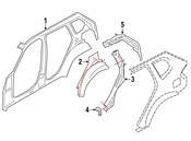 BMW Quarter Panel Brace - Genuine BMW 41007267331