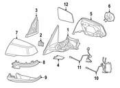 BMW Door Mirror Housing - Genuine BMW 51167391897