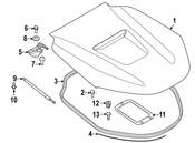 BMW Deck Lid Hinge - Genuine BMW 51247456974
