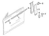 BMW Door Applique Clip - Genuine BMW 51337464164