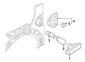 Mini Fender Molding Retainer - Genuine Mini 51467453747