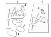 BMW Door Mirror Trim Ring - Genuine BMW 51321977684