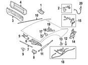 BMW Convertible Top Latch - Genuine BMW 54347156985