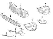 BMW Grille Molding - Genuine BMW 51117954258