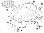 BMW Hood Hinge - Genuine BMW 41008495966
