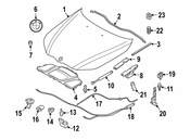BMW Hood Hinge - Genuine BMW 41617210669