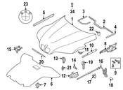 BMW Hood Hinge - Genuine BMW 41618398666