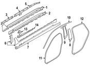 BMW Body B-Pillar Molding - Genuine BMW 51137483006