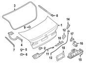 BMW Trunk Lid Lift Support - Genuine BMW 51247366406