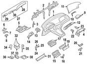 BMW Instrument Panel Cover - Genuine BMW 51458237372