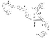 BMW Seat Belt Receptacle Cover - Genuine BMW 72118174332