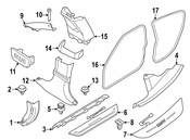 BMW Body A-Pillar Trim Panel - Genuine BMW 51437495651