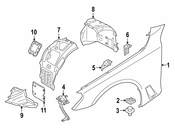 BMW Fender Liner Extension - Genuine BMW 51757493368