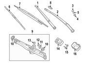 BMW Windshield Wiper Linkage - Genuine BMW 61618353125