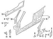 BMW Body A-Pillar Reinforcement - Genuine BMW 41217347007