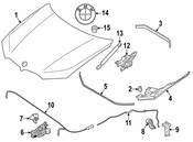 BMW Hood Release Cable - Genuine BMW 51237418204