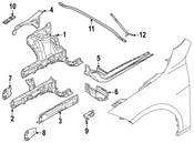 BMW Hood Lift Support Bracket - Genuine BMW 51238497233