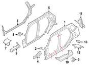 MINI Body B-Pillar Baffle Plate - Genuine MINI 41009800340