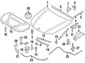 BMW Hood Hinge - Genuine BMW 41617325869