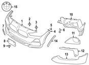 BMW Fog Light Trim - Genuine BMW 51117435124