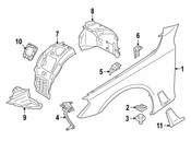 BMW Fender Molding - Genuine BMW 51128065377